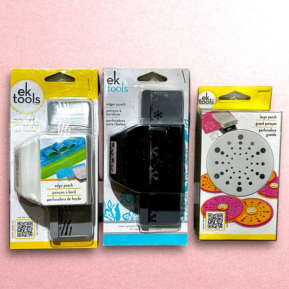 ek tools Scrapbook Punch Lot of 3